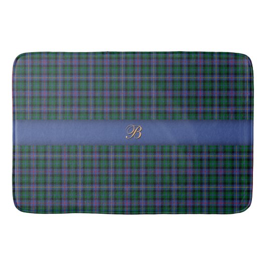 Tartan mit (oder ohne) Ihrem Initial Badematte (Vorderseite)