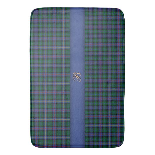 Tartan mit (oder ohne) Ihrem Initial Badematte (Vorderseite Vertikal)