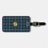 Tartan mit (oder ohne) Ihrem Initial Gepäckanhänger (Vorderseite horizontal)