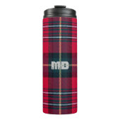 Tartan mit (oder ohne) Ihren Initialen Thermosbecher (Vorderseite)