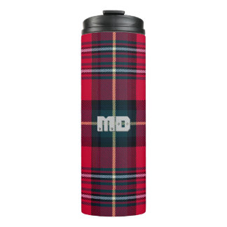 Tartan mit (oder ohne) Ihren Initialen Thermosbecher