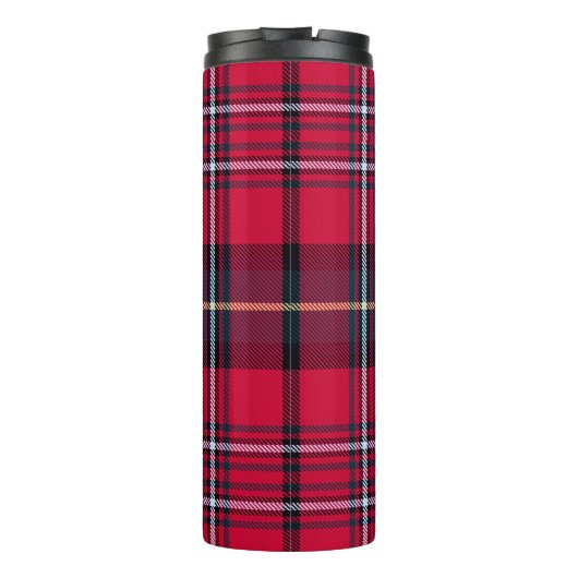 Tartan mit (oder ohne) Ihren Initialen Thermosbecher (Rückseite)