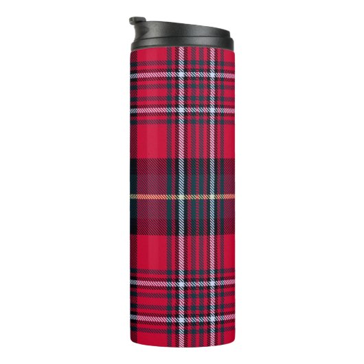 Tartan mit (oder ohne) Ihren Initialen Thermosbecher (Nach rechts gedreht)