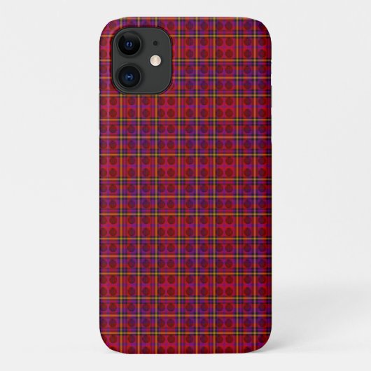 Tartan mit Sporranen, rot, Case-Mate iPhone Hülle (Rückseite)