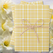 Tartan - Mittelgelb bis dunkelgelb Geschenkpapier Set