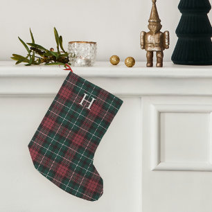 Tartan Monogram Kleiner Weihnachtsstrumpf