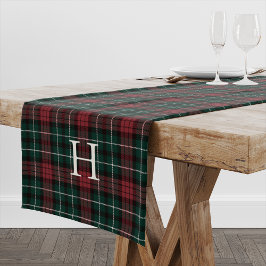 Tartan Monogram Table Runner Kurzer Tischläufer