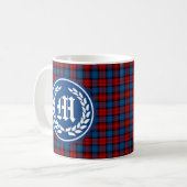 Tartan-Monogramm Clan MacLachlan Kaffeetasse (Vorderseite Links)