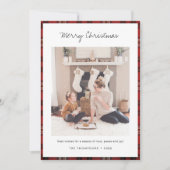 Tartan Motif Weihnachtsfotokarte Vorlage (Vorderseite)