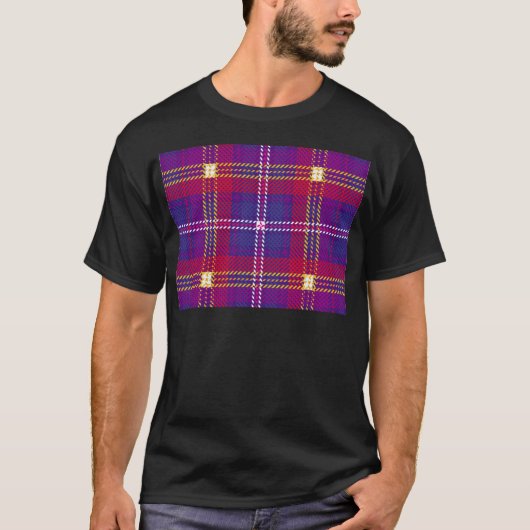 Tartan,multicolor,trendy,rot,lila,gelb,weiß T-Shirt (Vorderseite)