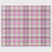Tartan Muster1 Plum und weich grünes ID210 Geschenkpapier (Flach)