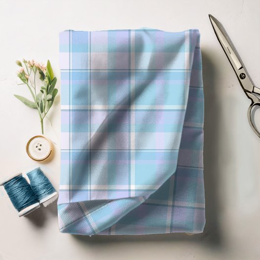 Tartan Muster Blau und Weiß ID210 Stoff