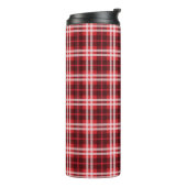 Tartan Muster Fabric Thermal Tumbler Thermosbecher (Nach links gedreht)