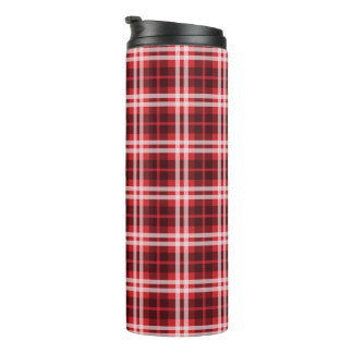 Tartan Muster Fabric Thermal Tumbler Thermosbecher