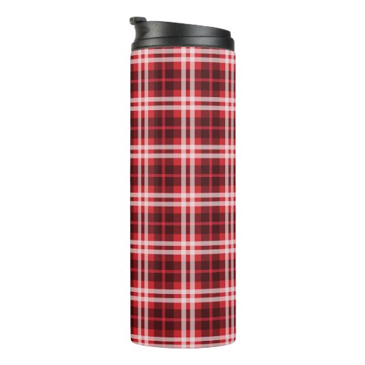 Tartan Muster Fabric Thermal Tumbler Thermosbecher (Nach rechts gedreht)