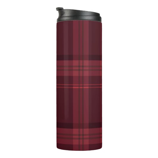 Tartan Muster Fabric Thermal Tumbler Thermosbecher (Nach rechts gedreht)