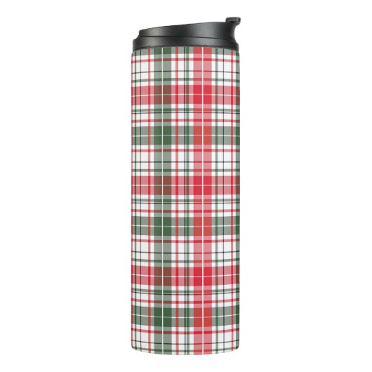 Tartan Muster Fabric Thermal Tumbler Thermosbecher (Nach links gedreht)