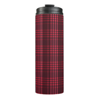 Tartan Muster Fabric Thermal Tumbler Thermosbecher
