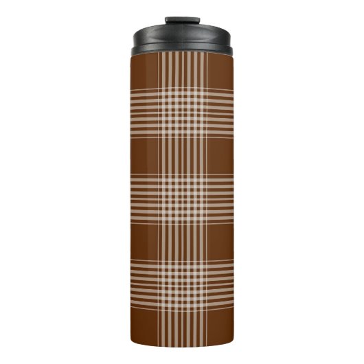 Tartan Muster Fabric Thermal Tumbler Thermosbecher (Vorderseite)