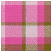 Tartan Muster Hot Pink and Olive ID210 Stoff (Nahaufnahme)