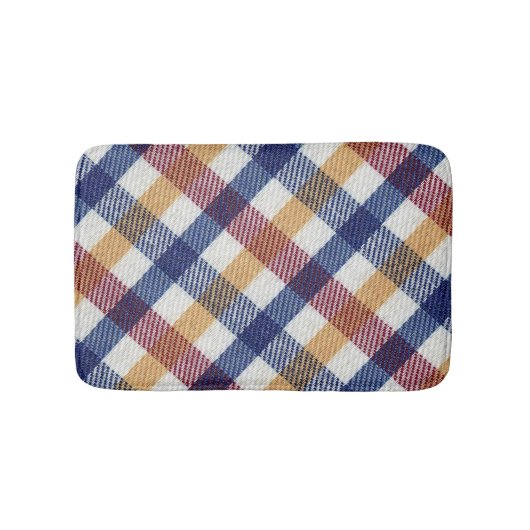 Tartan Muster in mehrfarbigen Farben Badematte (Vorderseite)