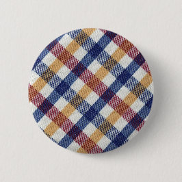 Tartan Muster in mehrfarbigen Farben Button