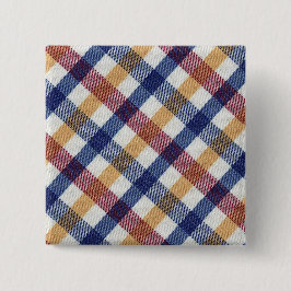 Tartan Muster in mehrfarbigen Farben Button
