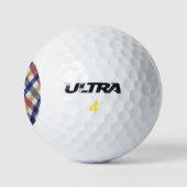 Tartan Muster in mehrfarbigen Farben Golfball (Logo)