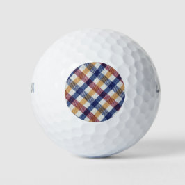 Tartan Muster in mehrfarbigen Farben Golfball