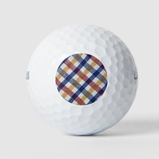 Tartan Muster in mehrfarbigen Farben Golfball (Vorderseite)