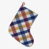 Tartan Muster in mehrfarbigen Farben Großer Weihnachtsstrumpf (Vorderansicht (hängend))