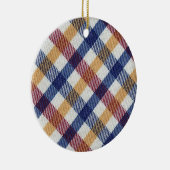 Tartan Muster in mehrfarbigen Farben Keramik Ornament (Rechts)