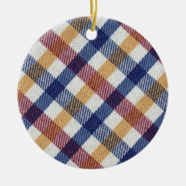 Tartan Muster in mehrfarbigen Farben Keramik Ornament