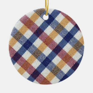Tartan Muster in mehrfarbigen Farben Keramik Ornament