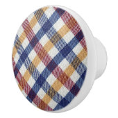 Tartan Muster in mehrfarbigen Farben Keramikknauf (Rechts)