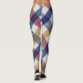 Tartan Muster in mehrfarbigen Farben Leggings (Rückseite)
