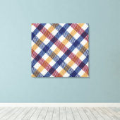 Tartan Muster in mehrfarbigen Farben Leinwanddruck (Insitu (Holzboden))