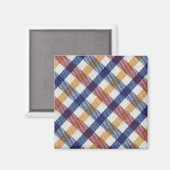 Tartan Muster in mehrfarbigen Farben Magnet (Vorderseite/Rückseite)