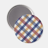 Tartan Muster in mehrfarbigen Farben Magnet (Vorderseite/Rückseite)