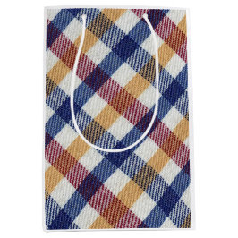 Tartan Muster in mehrfarbigen Farben Mittlere Geschenktüte