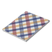 Tartan Muster in mehrfarbigen Farben Notizblock (Rotiert)
