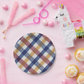 Tartan Muster in mehrfarbigen Farben Pappteller (Party)