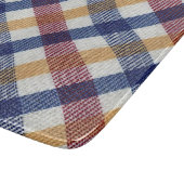 Tartan Muster in mehrfarbigen Farben Schneidebrett (Ecke)