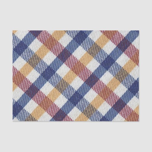 Tartan Muster in mehrfarbigen Farben Seidenpapier (Vorderseite)