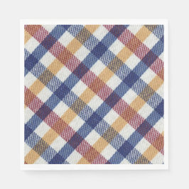 Tartan Muster in mehrfarbigen Farben Serviette