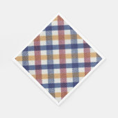 Tartan Muster in mehrfarbigen Farben Serviette (Ecke)