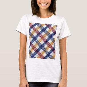 Tartan Muster in mehrfarbigen Farben T-Shirt