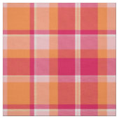 Tartan Muster Orange und Pink ID210 Stoff (Muster)