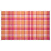 Tartan Muster Orange und Pink ID210 Stoff (Fat Quarter (45,7 x 55,9 cm))