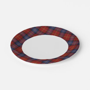 Tartan-Muster Pappteller